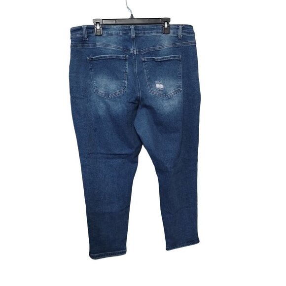 Women's Wax Jean Collection Distressed Denim Dark Wash Size 20 - Picture 2 of 16